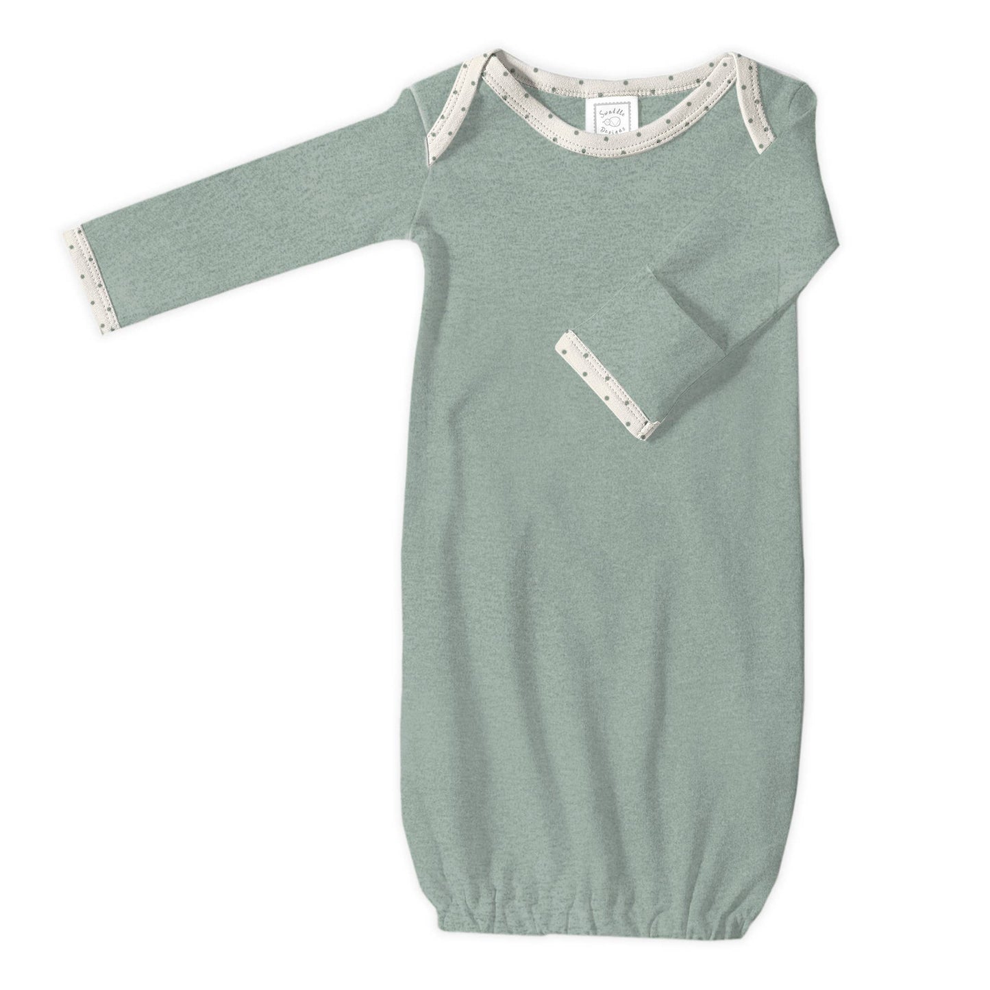 2pc Gift Set - Pajama Gown and Hat - Heathered Jadeite