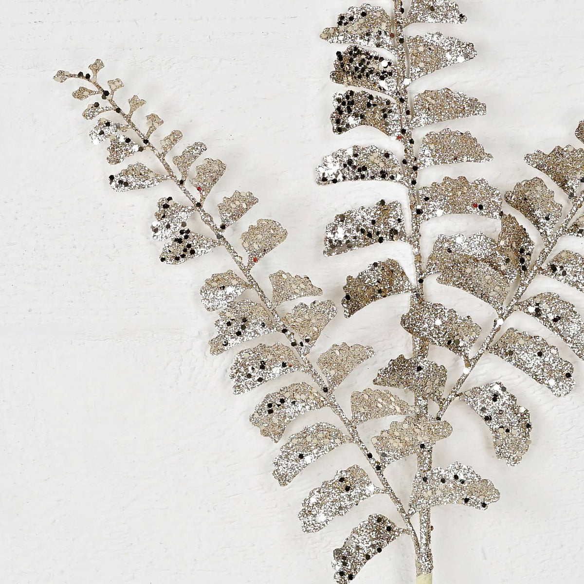 25in Branch-Champagne Glittered Ferns