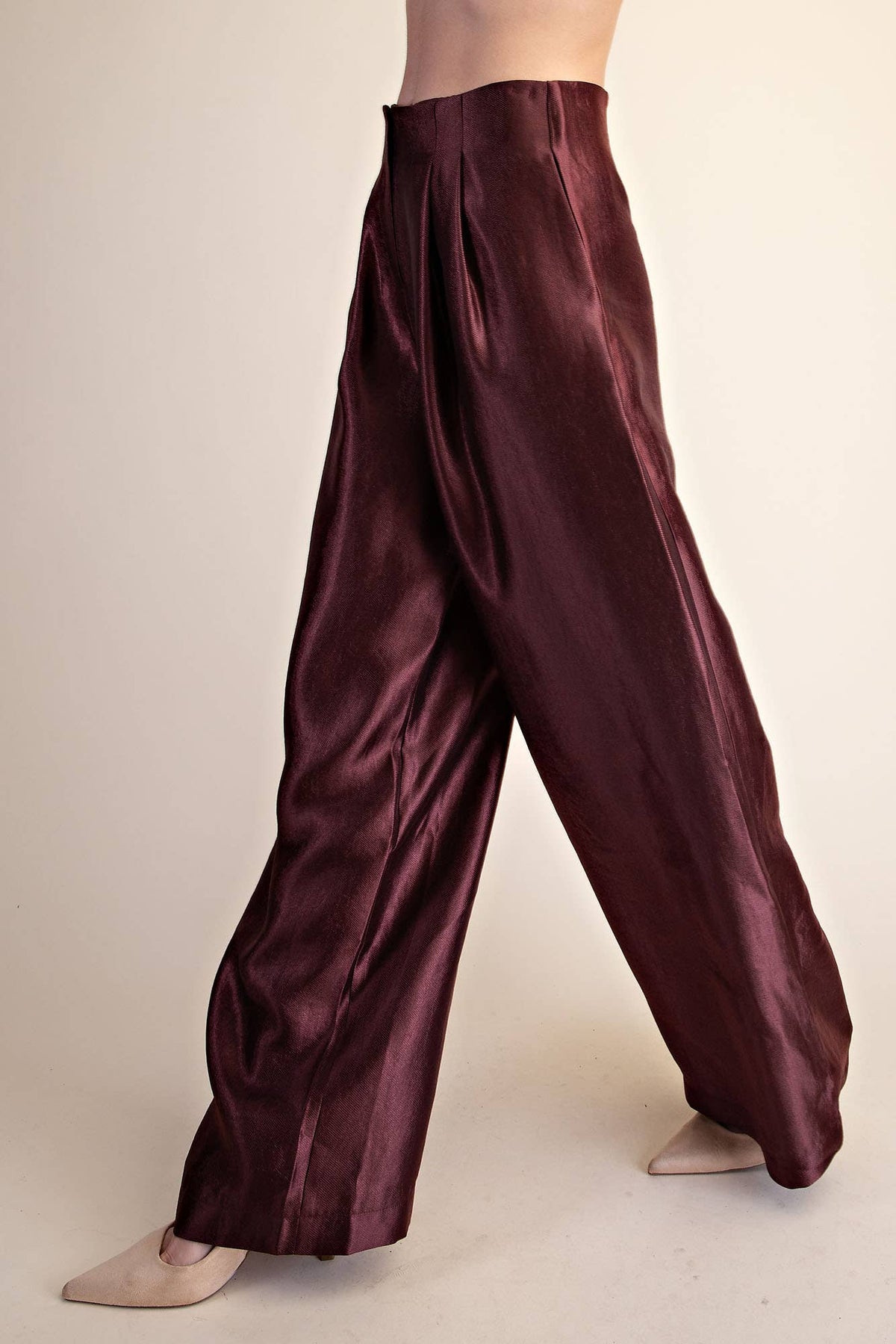 The Mercer Metallic Wide Leg Pants