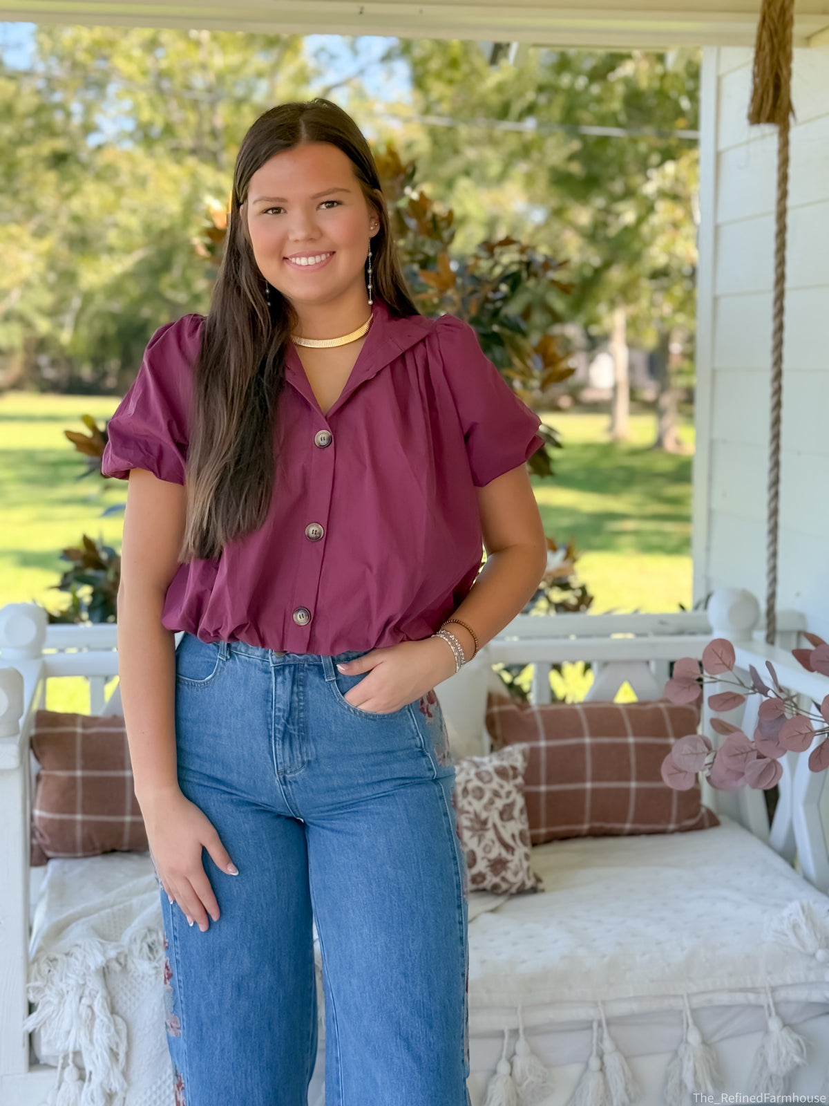 The Calloway Bubble Hem Top