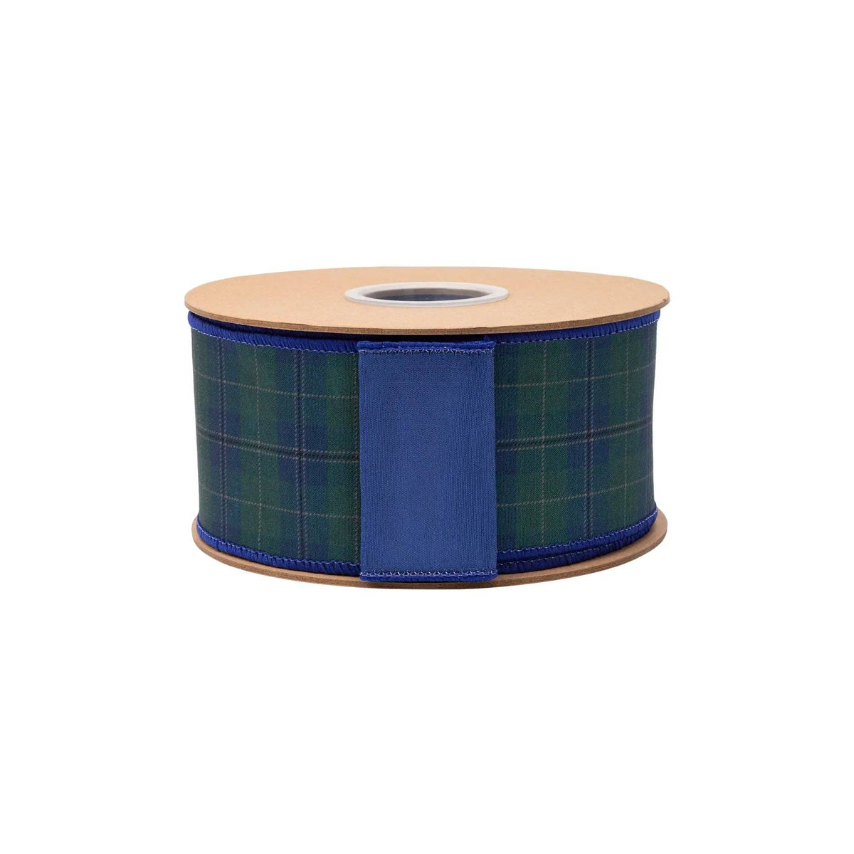 Wired Dupioni Ribbon | Blue/Green Classic Plaid