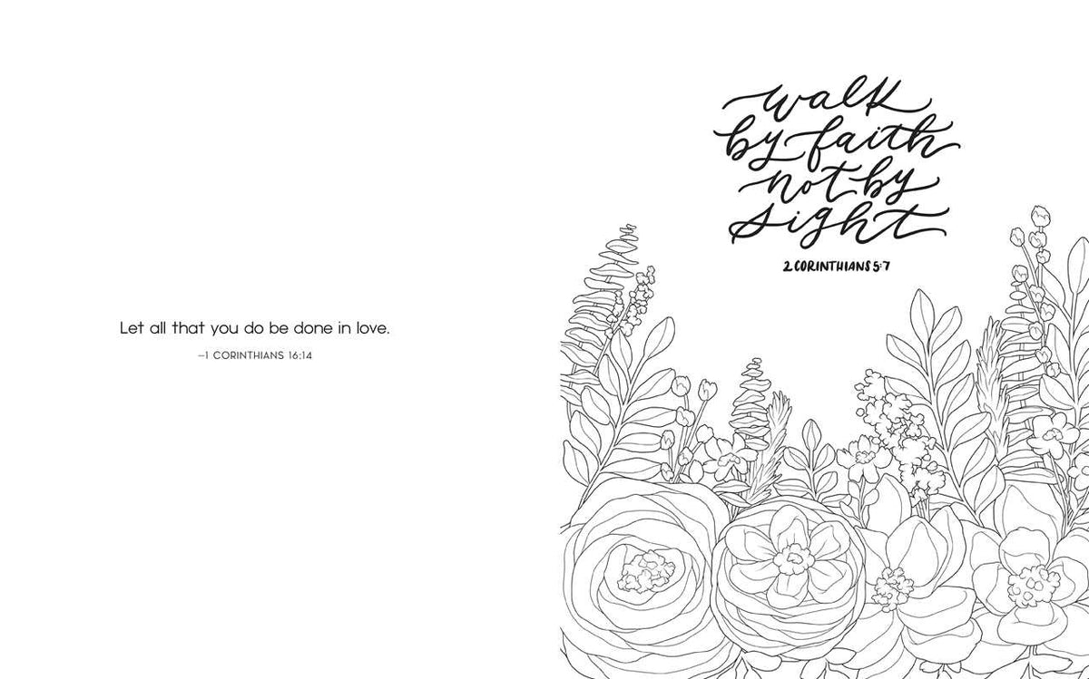 Scriptures and Florals Coloring Book by Allison  Loveall