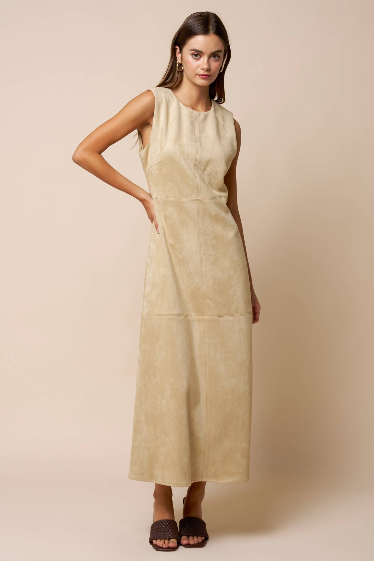 The Monroe Suede Maxi Dress