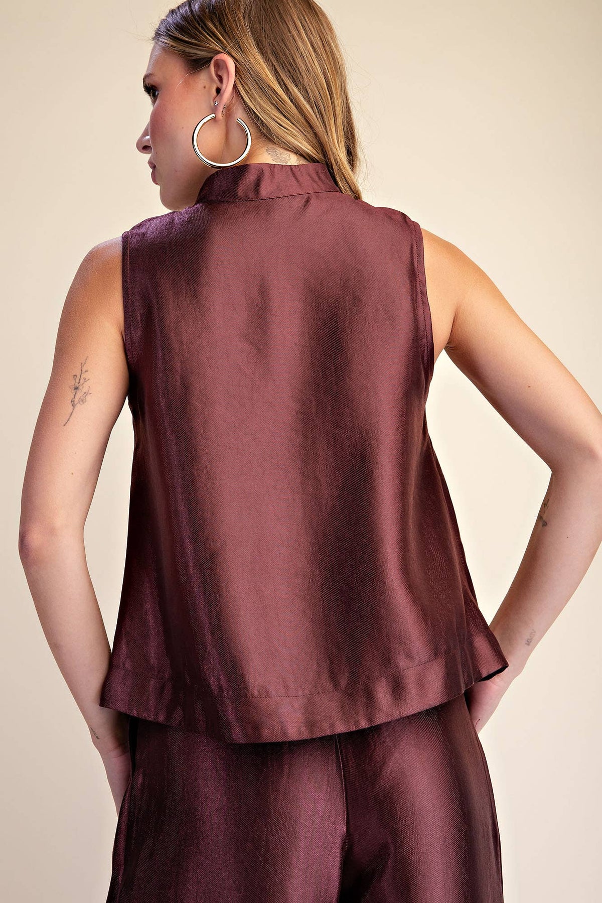 The Mercer Metallic Sleeveless Top