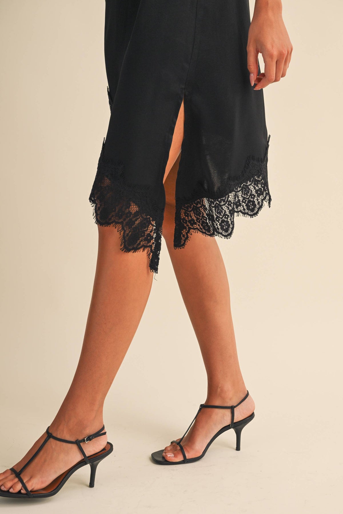 The Blaire Lace Trim Slip Dress