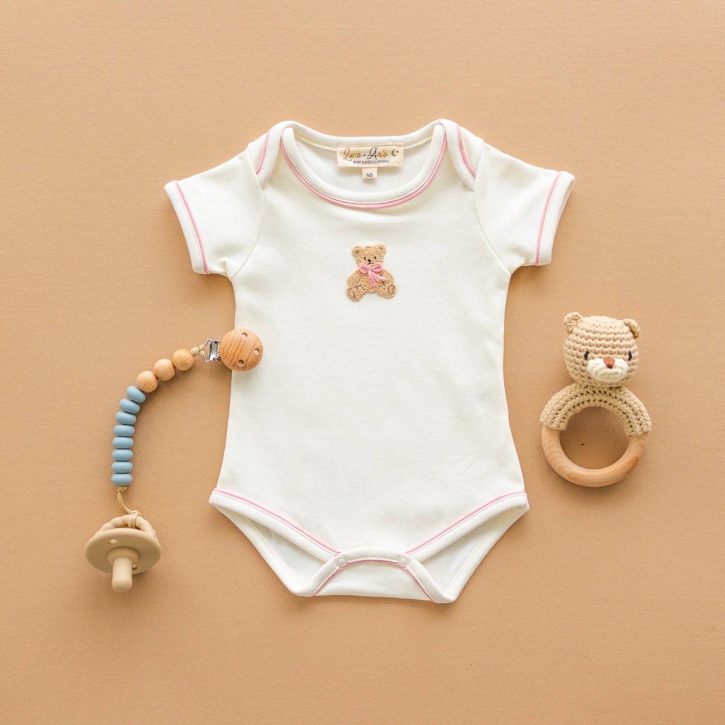 Bear Hugs Lap Bodysuit - Dusty Rose
