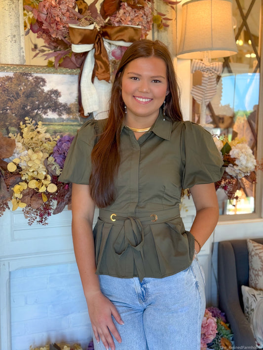 The Olive & Grace Tie Waist Top