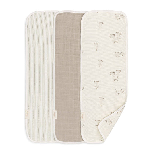 Organic Cotton 3-pc. Bunny Burp Cloth Set