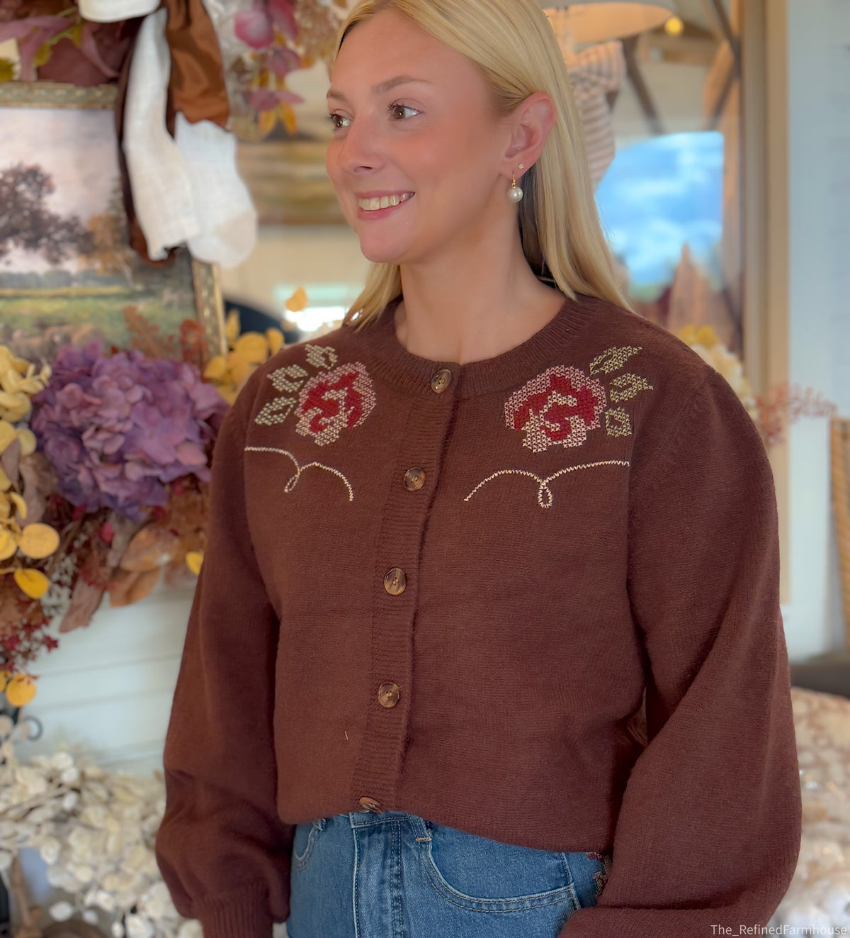 The Rosalie Embroidered Cardigan