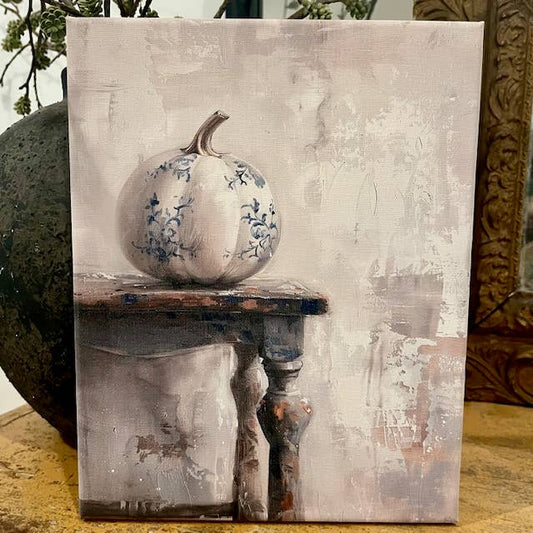 Fall pumpkin canvas art print