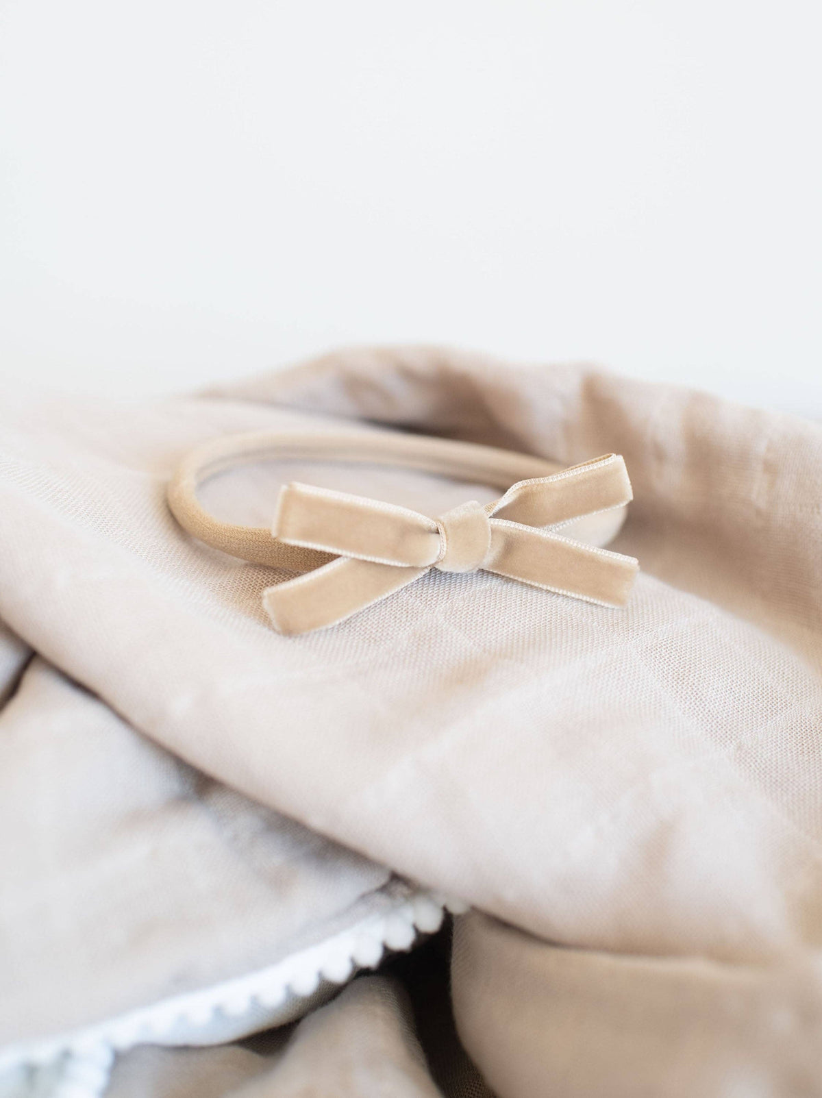 Infant Nylon Headbands with Velvet Bows