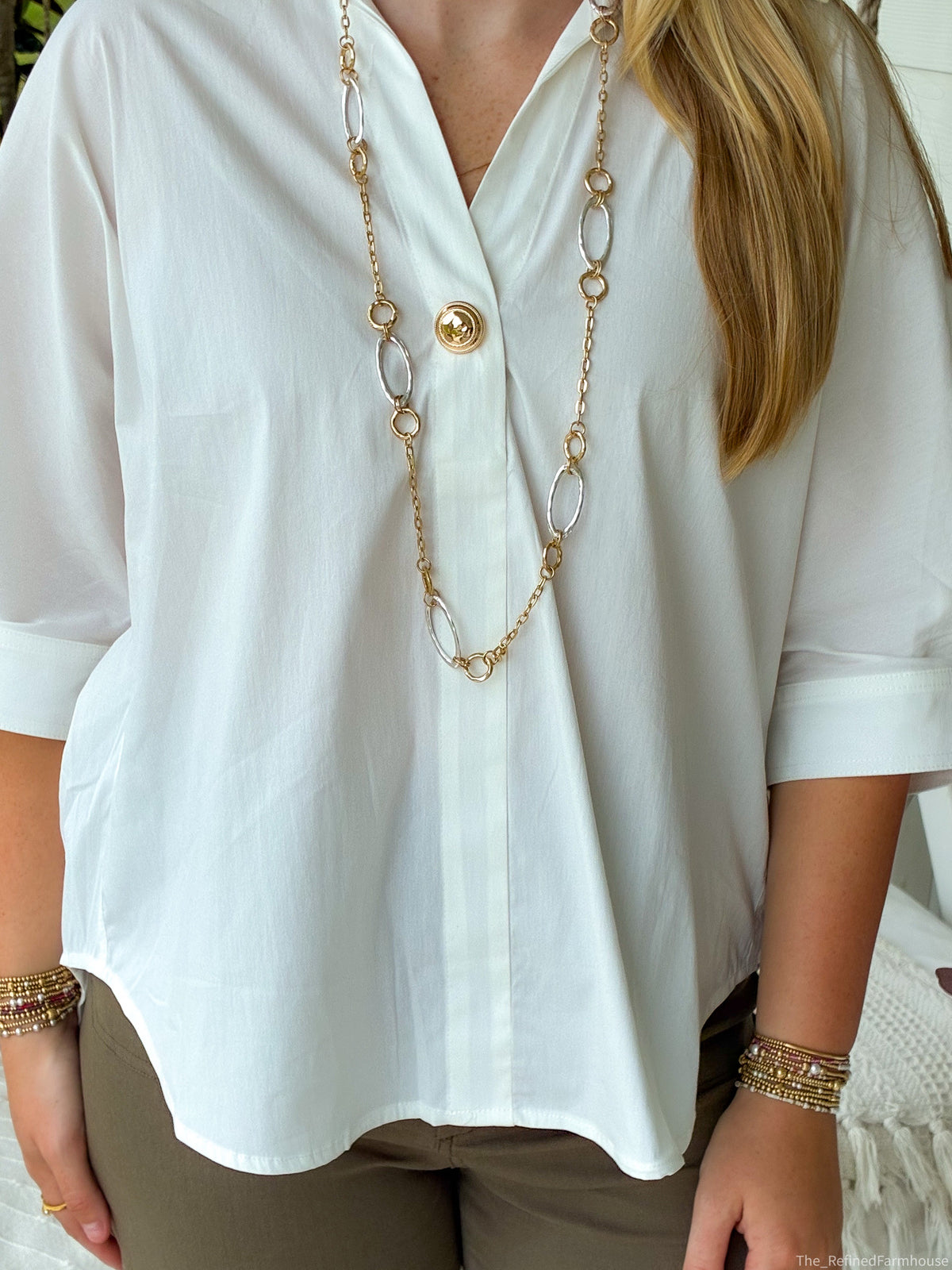 The Sunday Best Button Detail Top