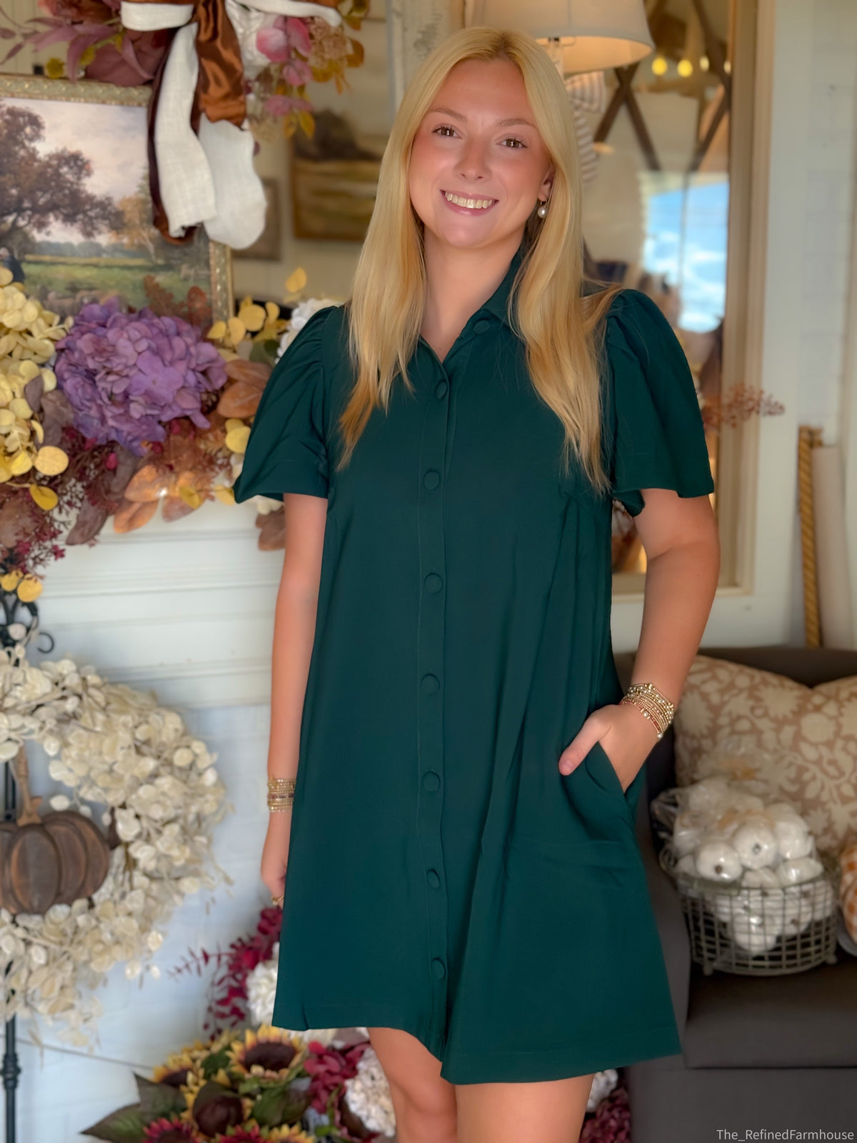 The Everly Button Front Dress