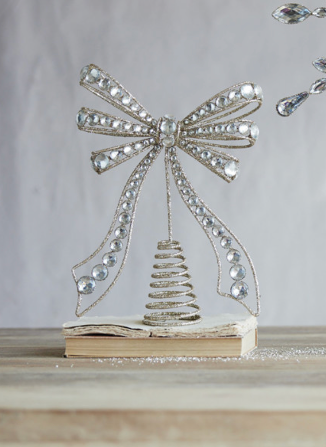 Bow Tree Topper with Jewels & Glitter