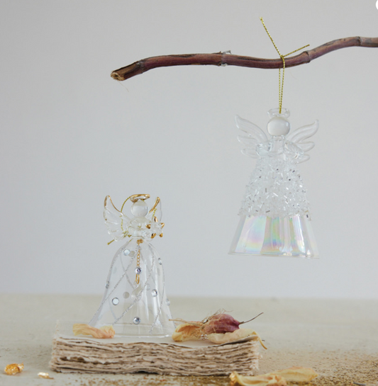 Glass Angel Ornament | 2 Styles