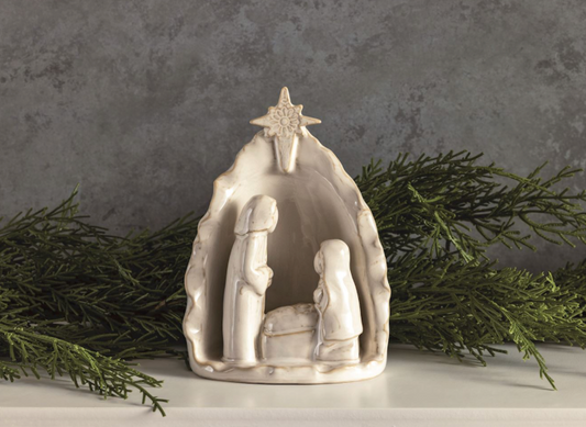 O Holy Night Stoneware Nativity