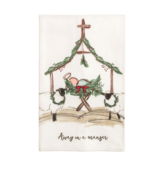 Away in a Manger Nativity Hand Towel