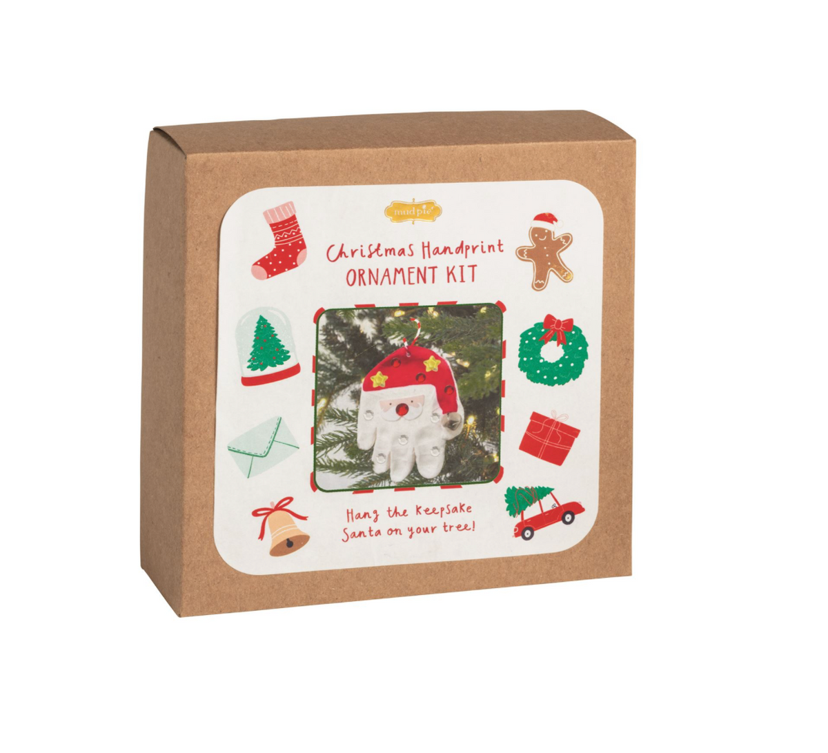 Santa Handprint Christmas Ornament Kit