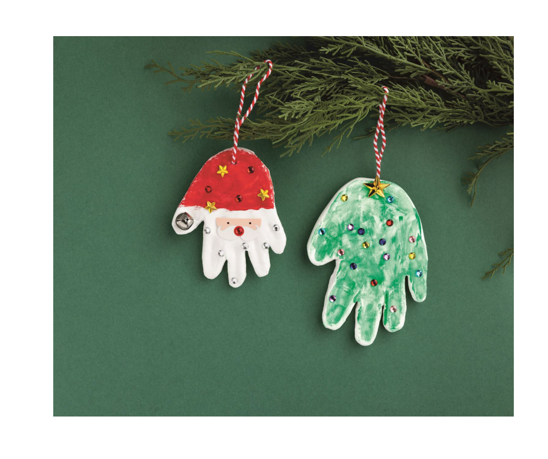 Santa Handprint Christmas Ornament Kit