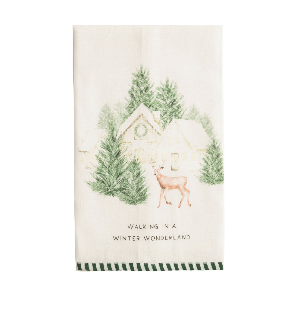 Walking in a Winter Wonderland Christmas Hand Towel
