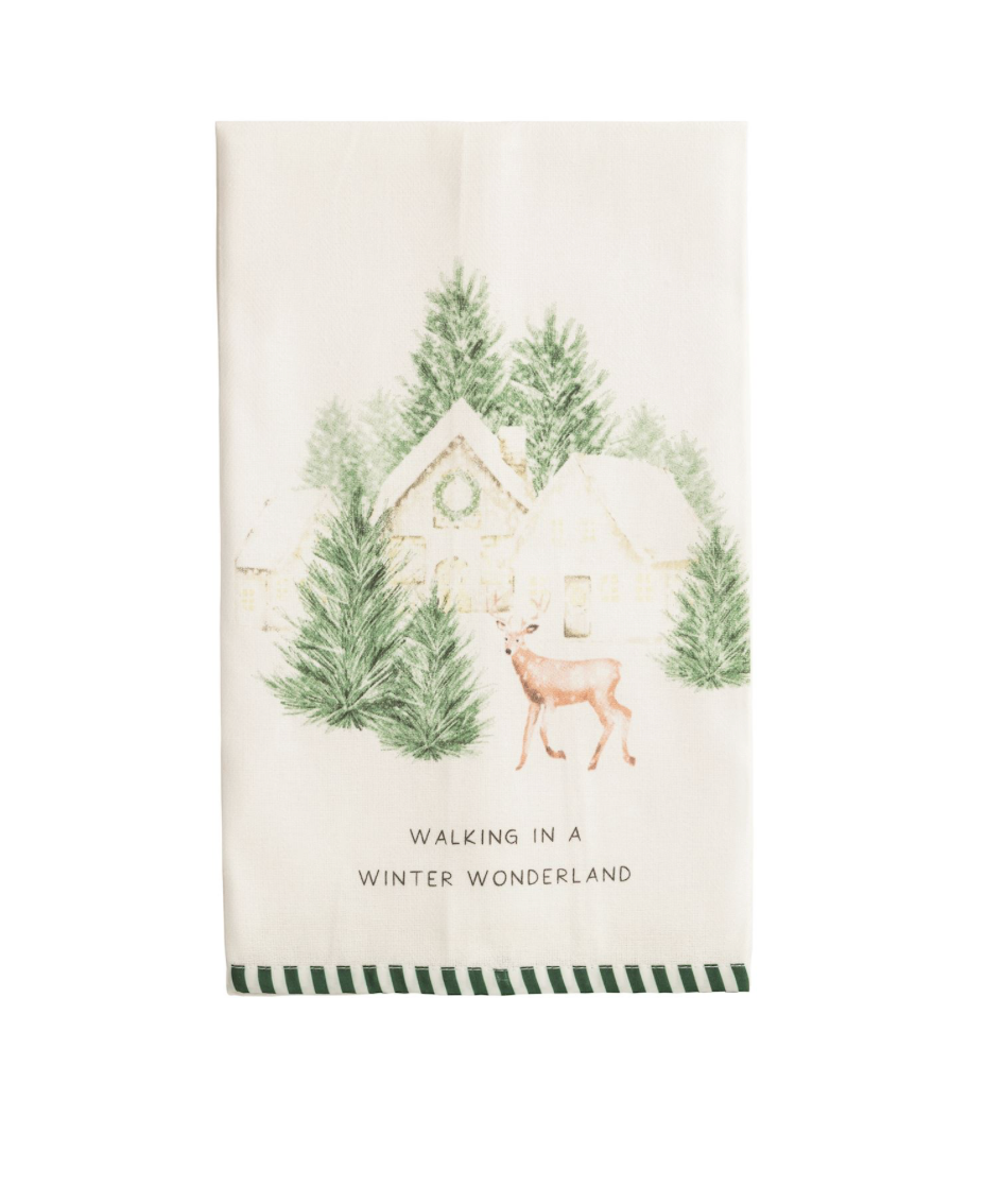 Walking in a Winter Wonderland Christmas Hand Towel