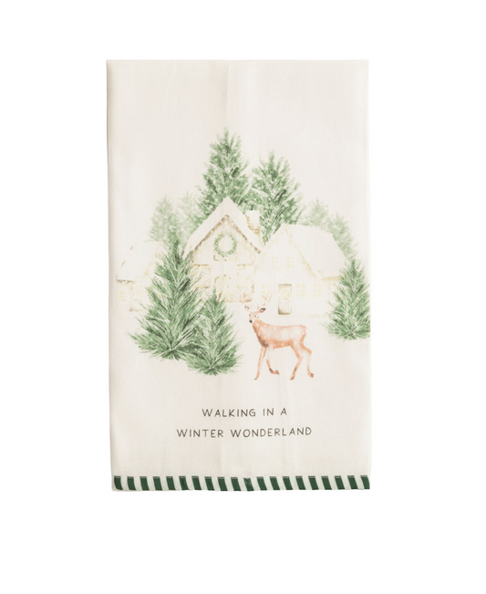 Walking in a Winter Wonderland Christmas Hand Towel
