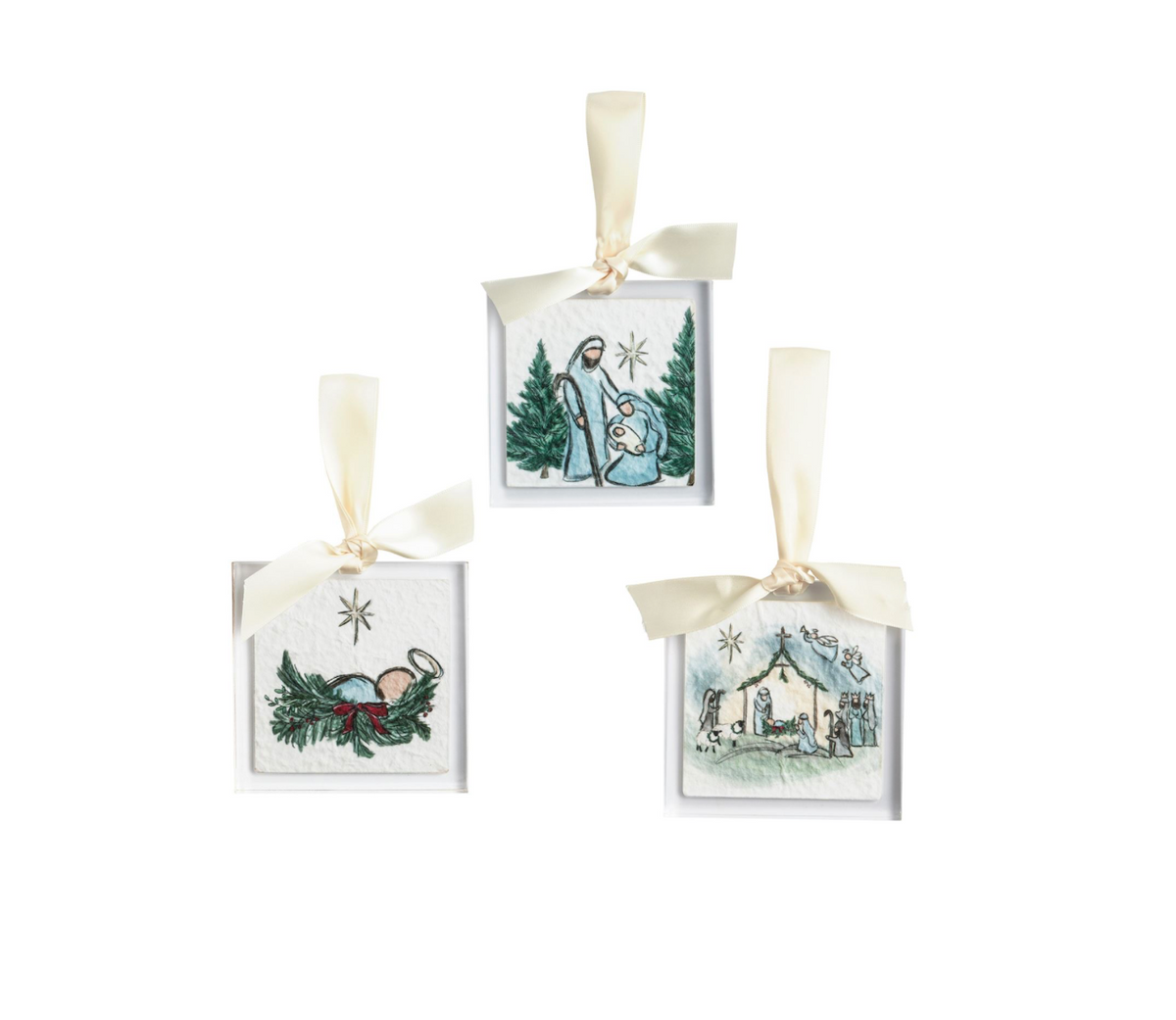 Nativity Acrylic Christmas Ornaments
