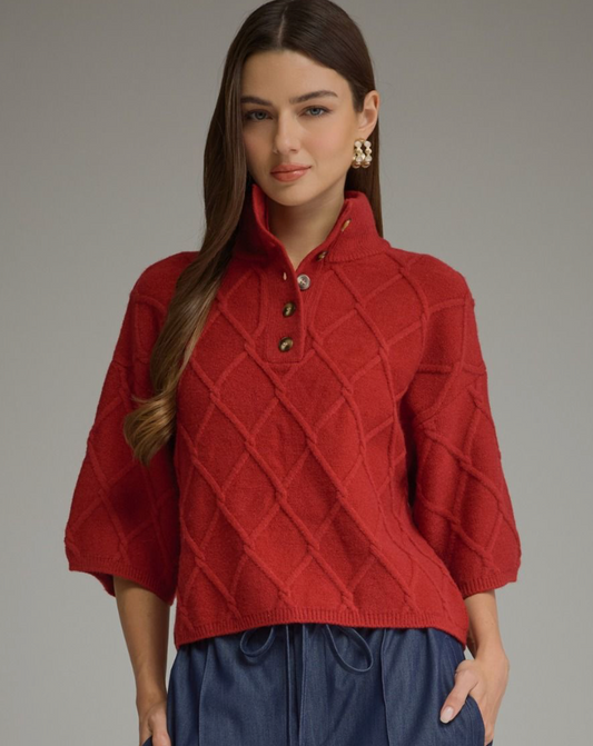 The Collins Diamond Knit Sweater