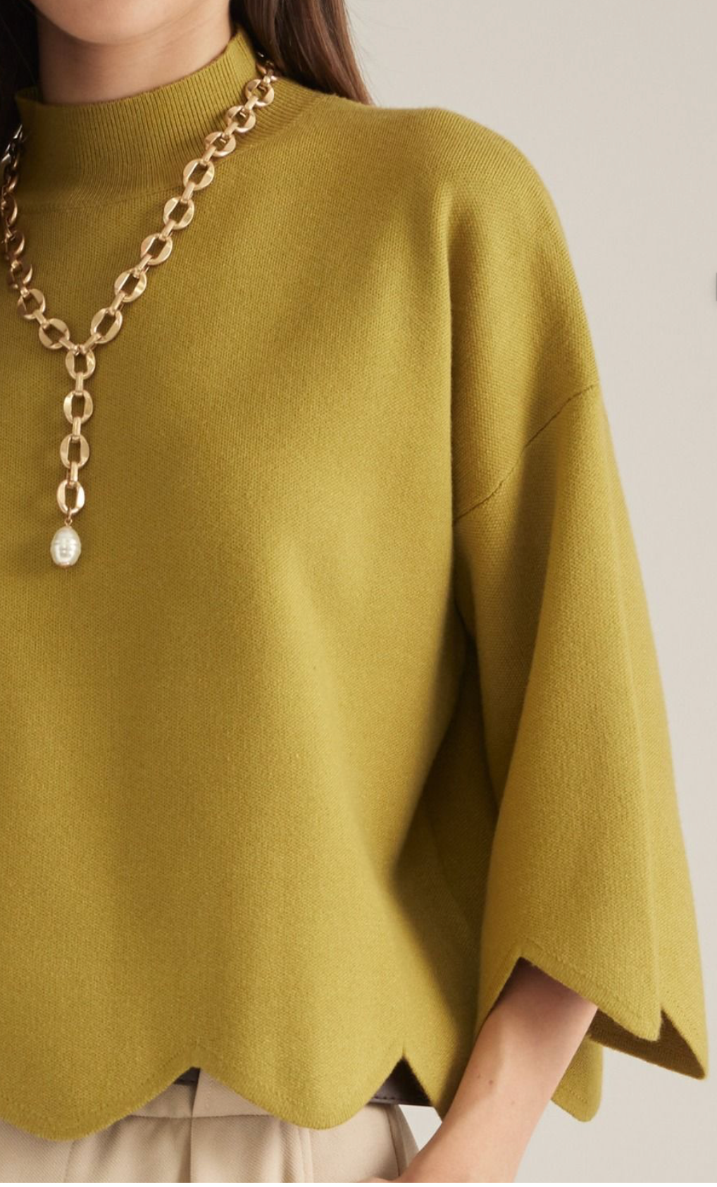 The Arden Scalloped Sweater
