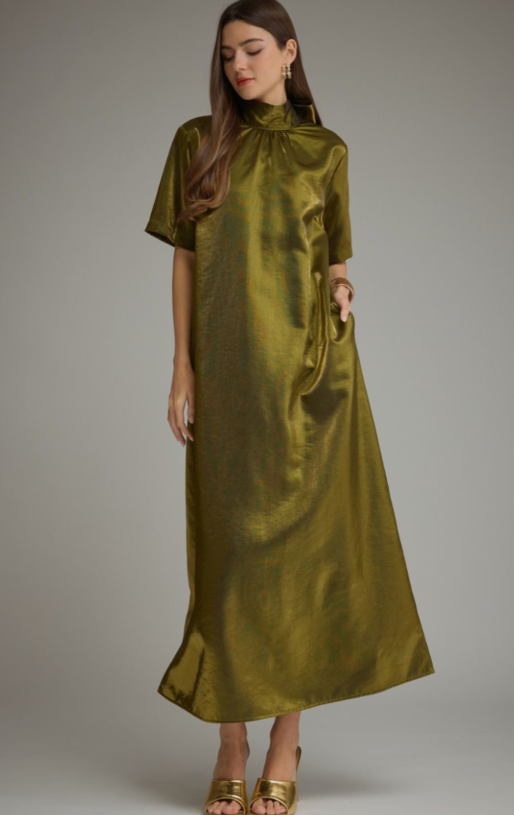 The Corinne Satin Maxi Dress
