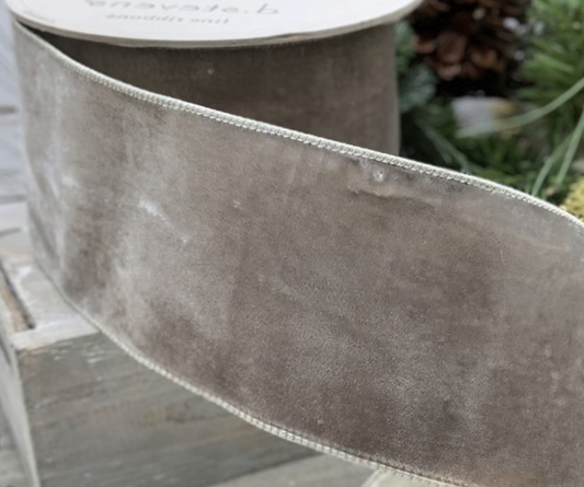 Platinum Lush Velvet Ribbon