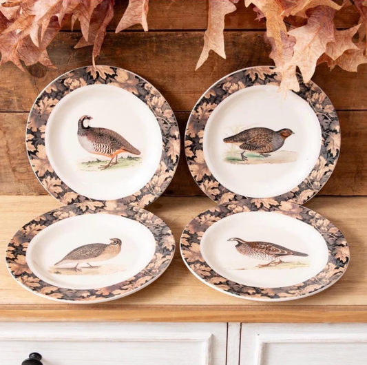 Vintage Quail Plates (4 STYLES)