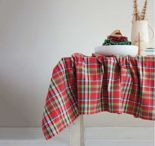 Classic Tartan Plaid Cotton Tablecloth