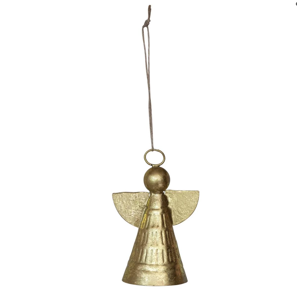 Gold Metal Angel Ornament