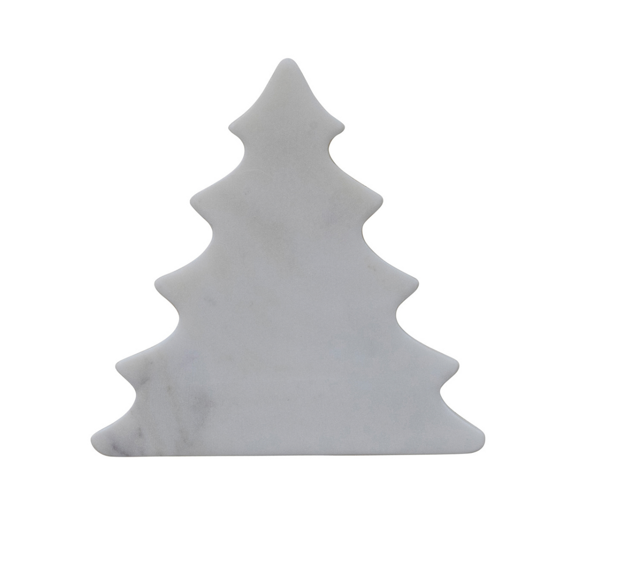 Marble Tree Shaped Trivet/Serving Board, White
