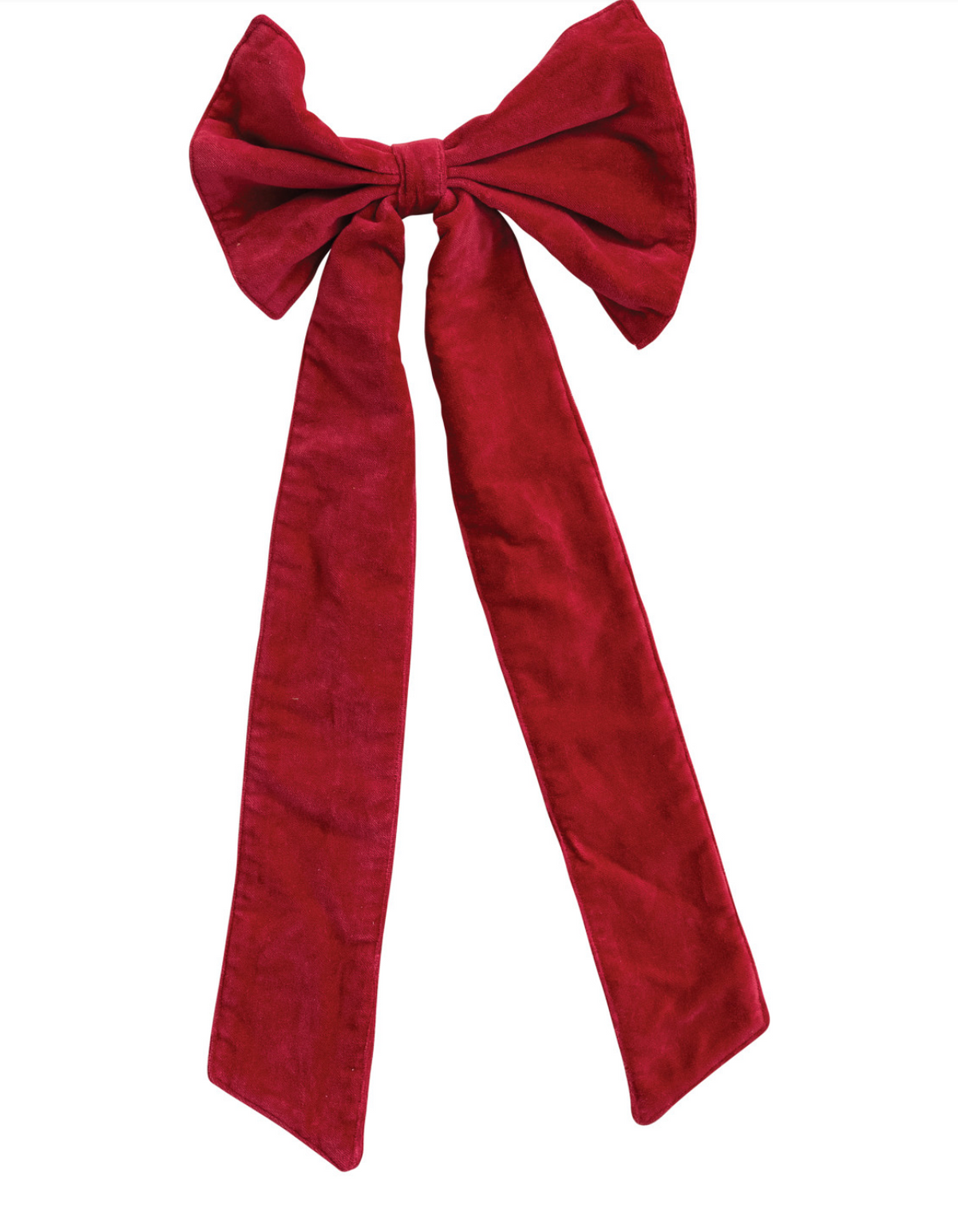 Velvet Clip-on Bow, Red