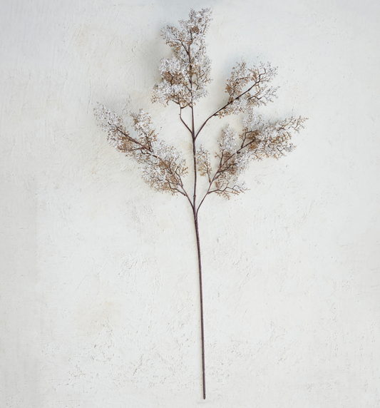Juniper Branch, Brown & Snow Finish