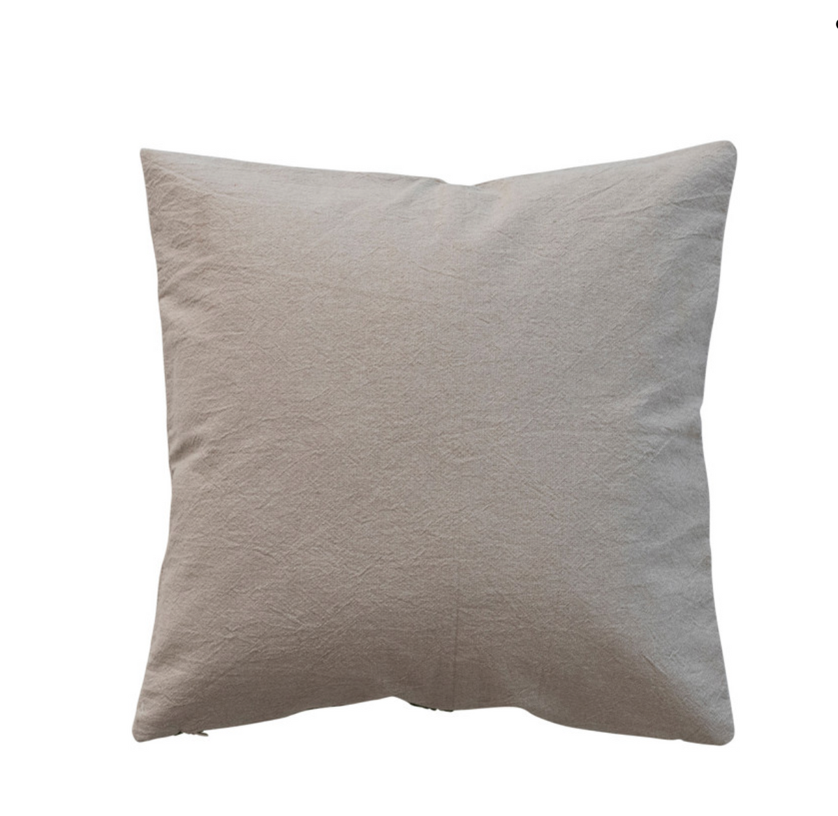 Embroidered Pine Boughs, Ornaments & Snowflakes Throw Pillow