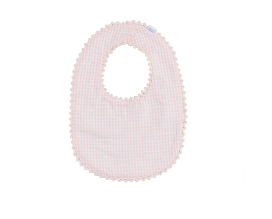 PINK CHECK BIB