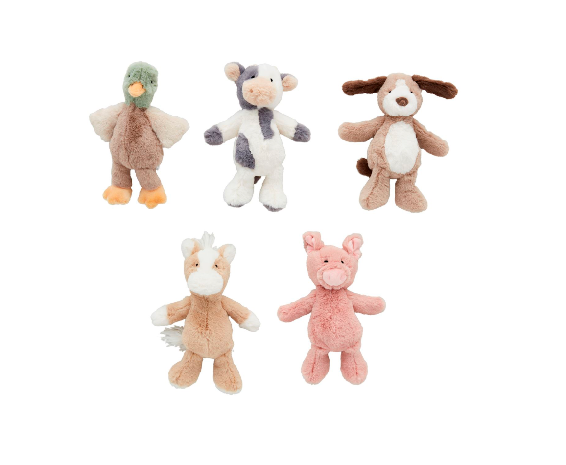Farm Plush Rattle Pals