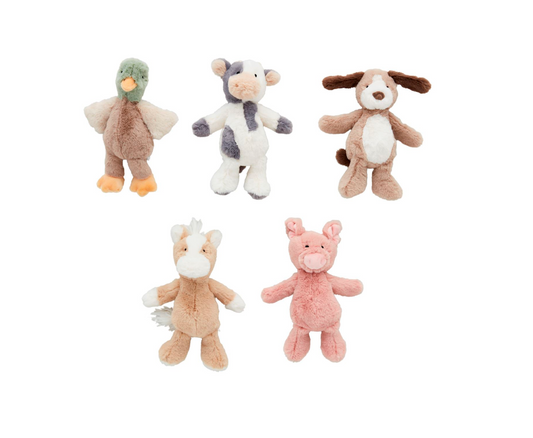 Farm Plush Rattle Pals