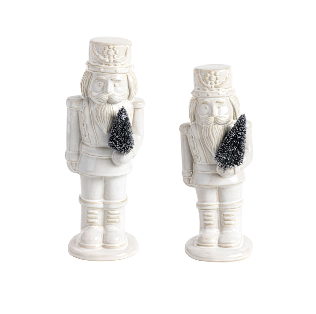 WHITE CERAMIC NUTCRACKER