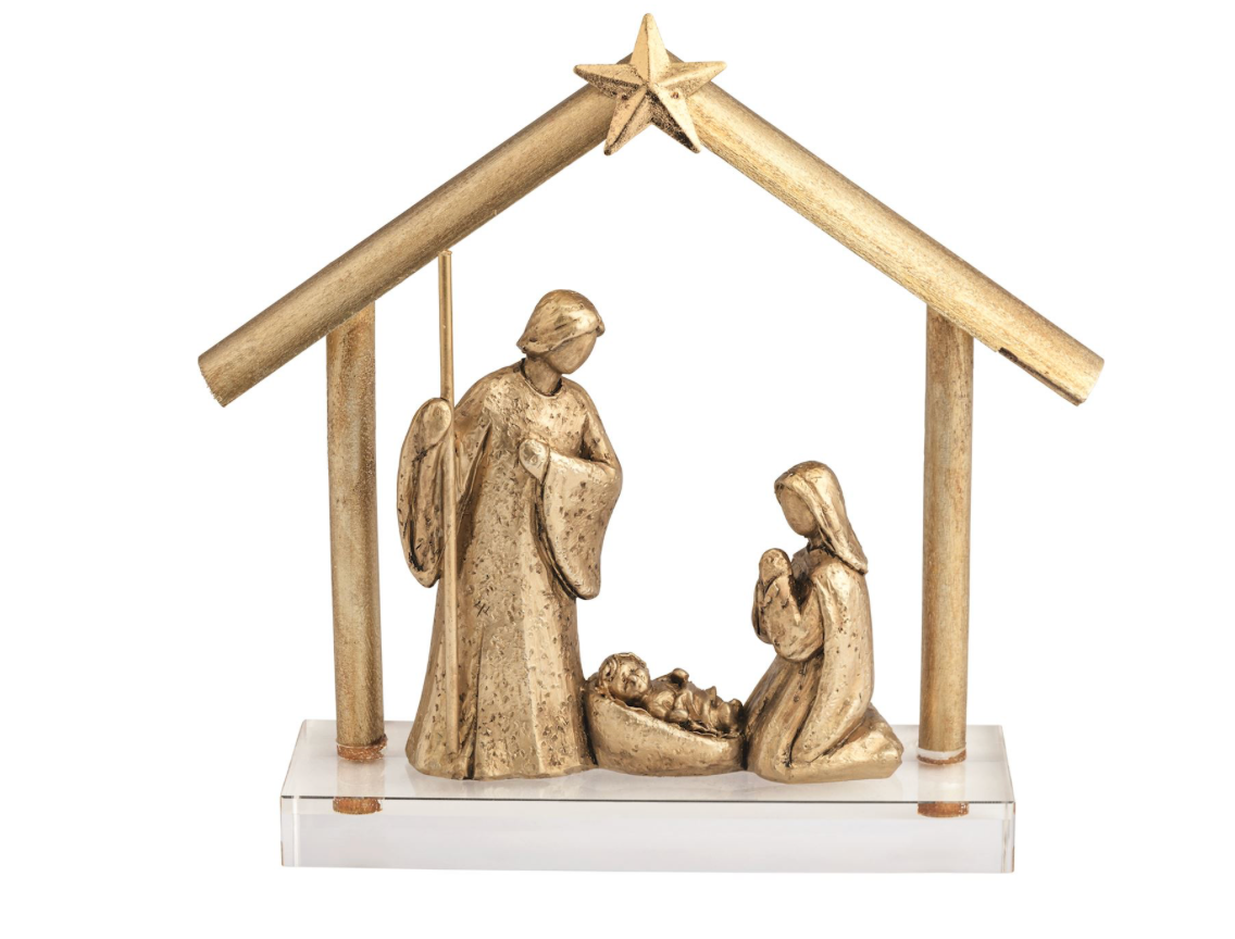 GOLD NATIVITY DISPLAY