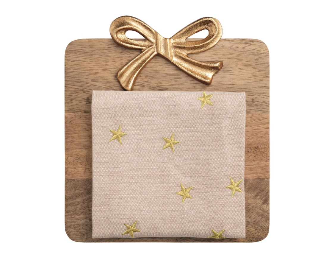 GOLD BOW SQUARE BOARD SET