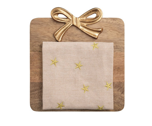 GOLD BOW SQUARE BOARD SET