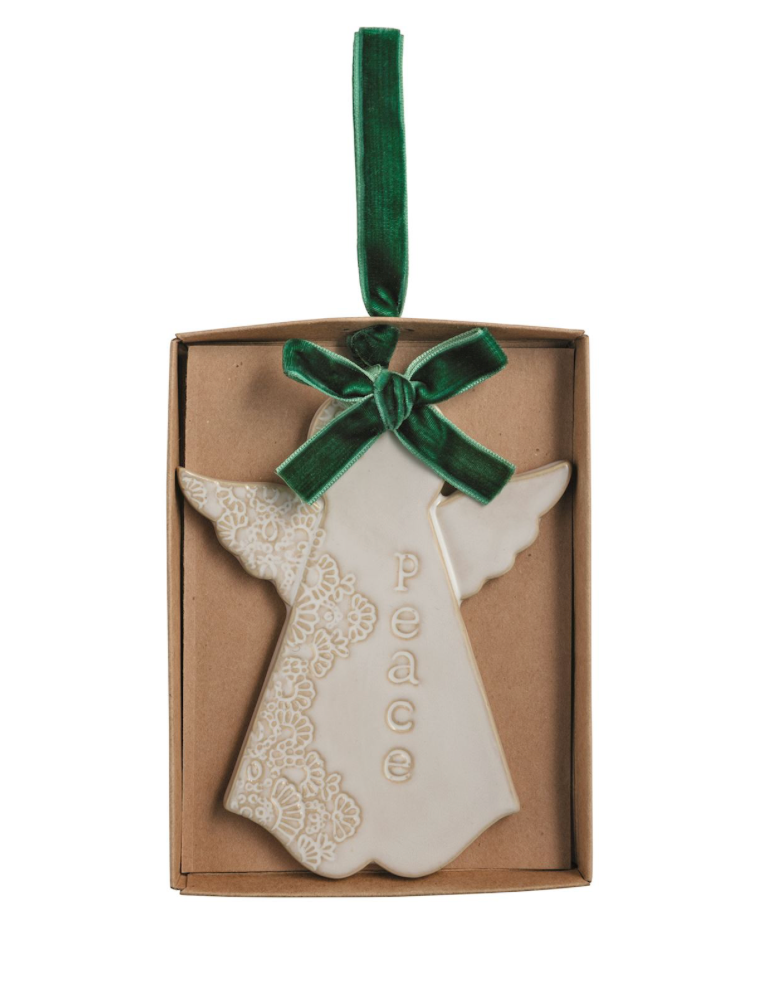 WHITE CHRISTMAS FIGURAL ORNAMENT