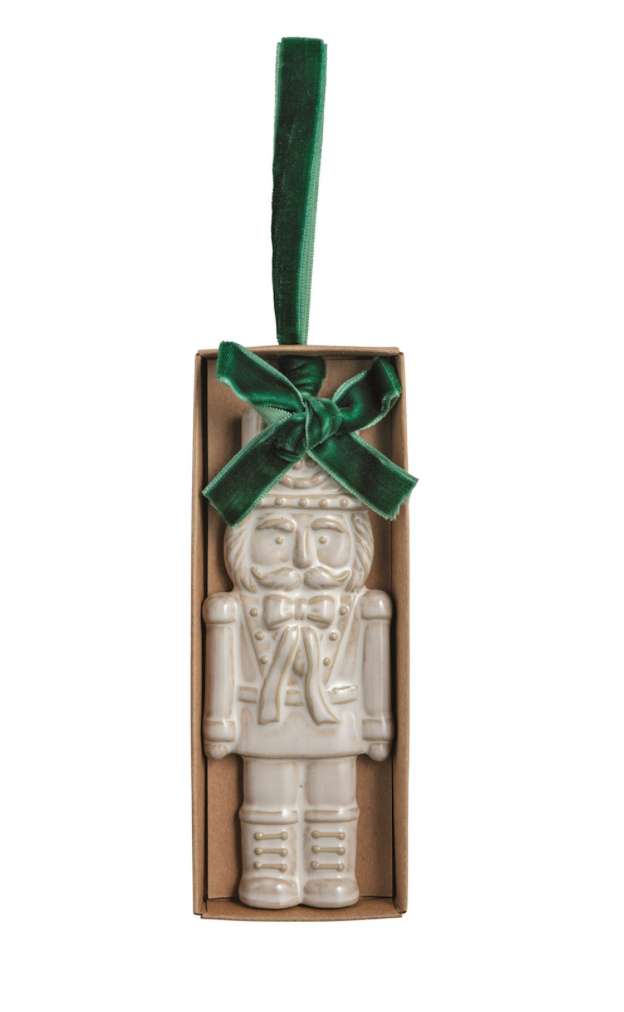 WHITE CHRISTMAS FIGURAL ORNAMENT