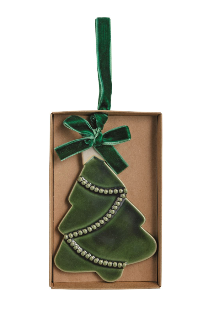 WHITE CHRISTMAS FIGURAL ORNAMENT