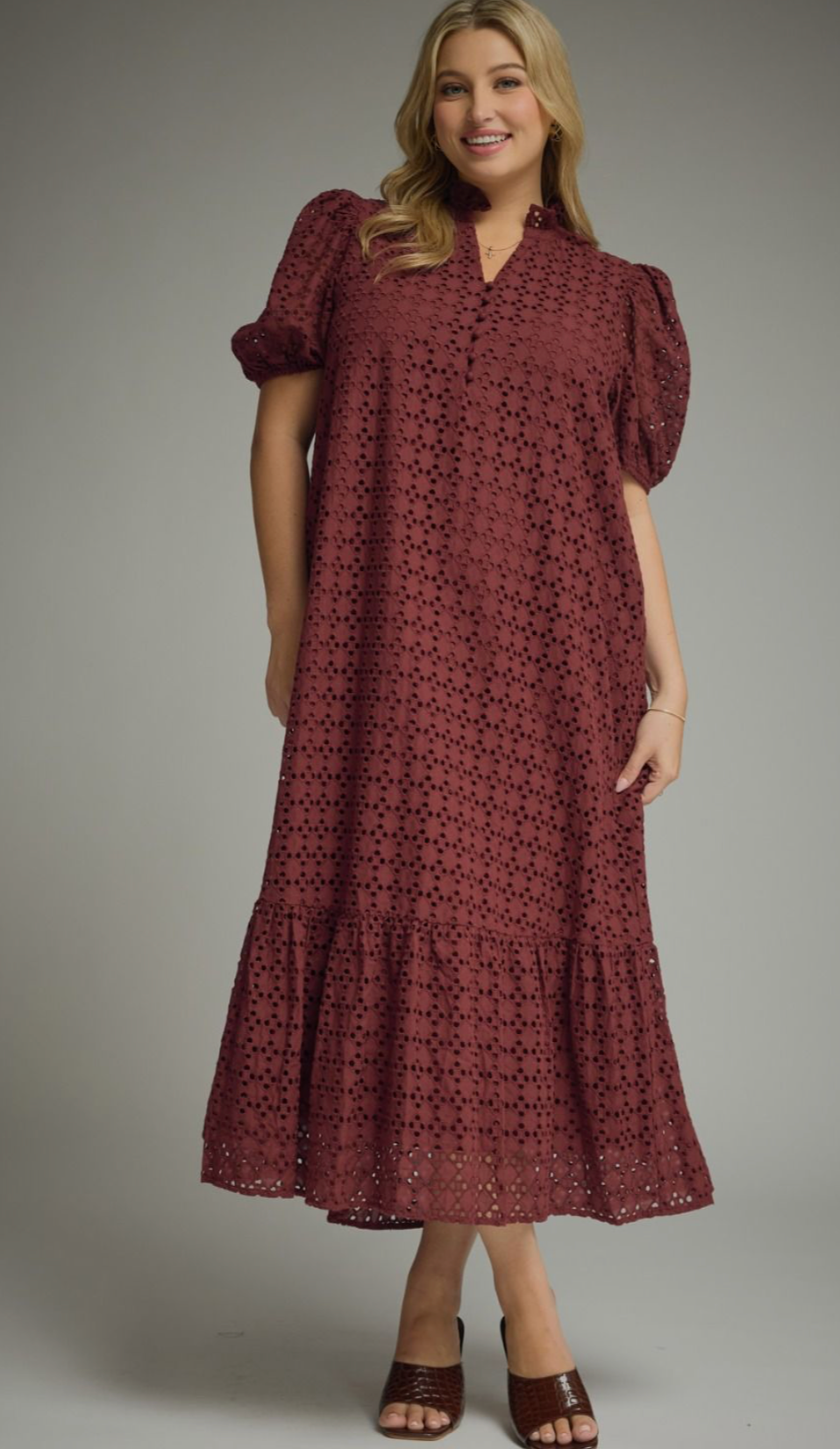 The Marlowe Eyelet Midi Dress