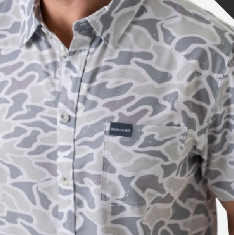 Burlebo White Camo Button Up